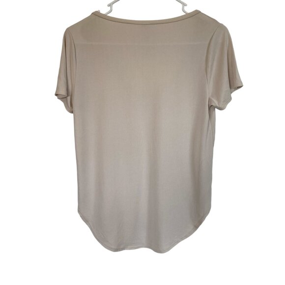 BKE Core women's size XS cream short sleeve pullover dressy casual stretchy top - Picture 6 of 8